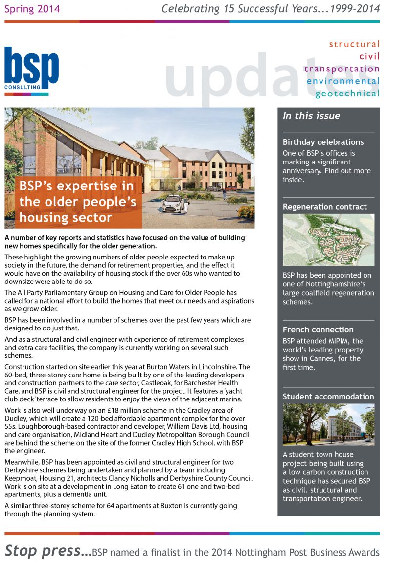 BSP Consulting Spring Newsletter 2014