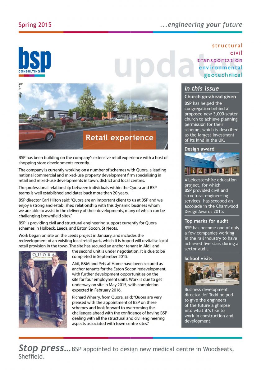 BSP Consulting Spring Newsletter 2015