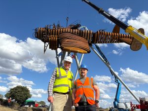 Carl and Daniel on site at installation